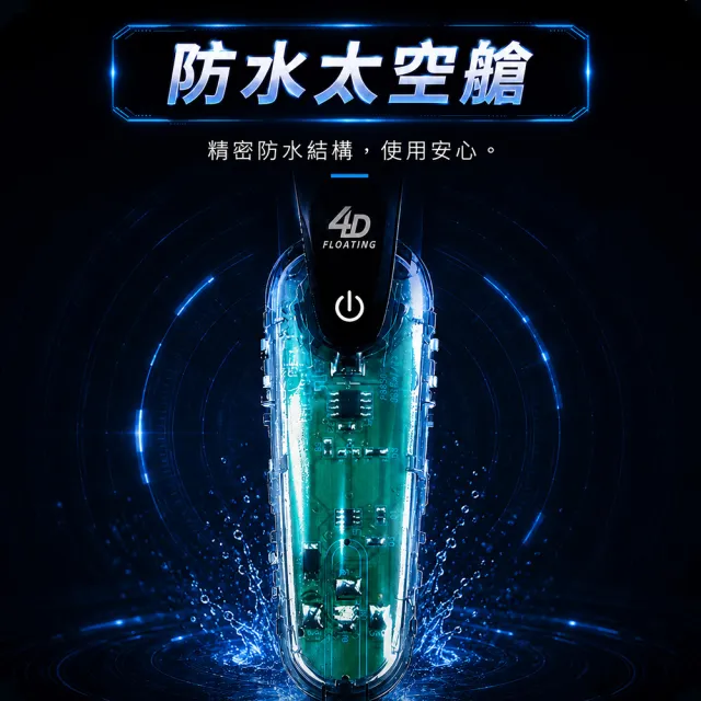 【SAMPO 聲寶】4D水洗三刀頭電動刮鬍刀/電鬍刀(EA-Z1613WL)