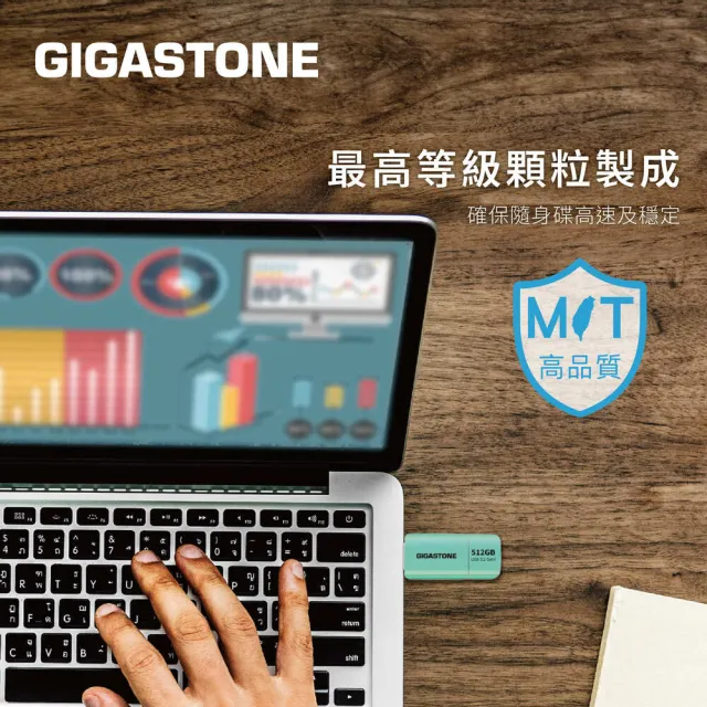 【Gigastone 立達國際】256GB USB3.1/3.2 Gen1 極簡滑蓋隨身碟 UD-3202白(256G USB3.2高速隨身碟)