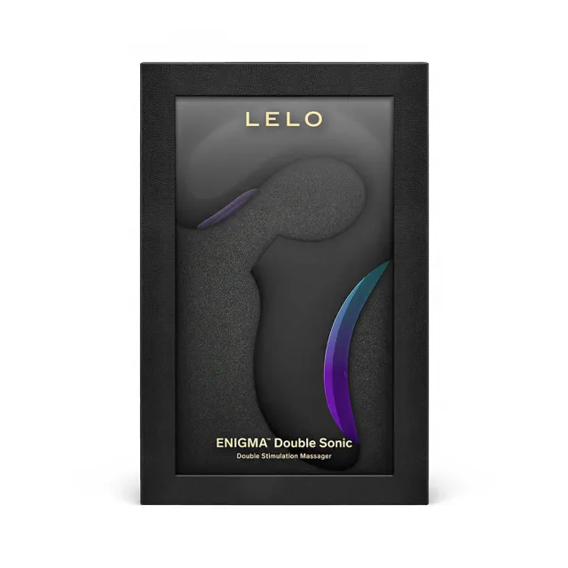 【LELO】ENIGMA™ Double Sonic 智能聲波吸吮+G點按摩器-暴風黑
