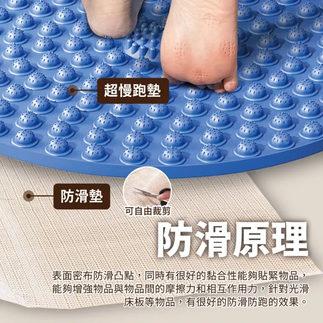 【keep power】橢圓軟矽膠指壓板+止滑墊 / 超慢跑墊 指壓版 足底按摩墊 軟硅膠指壓板(加大版/直徑75cm)
