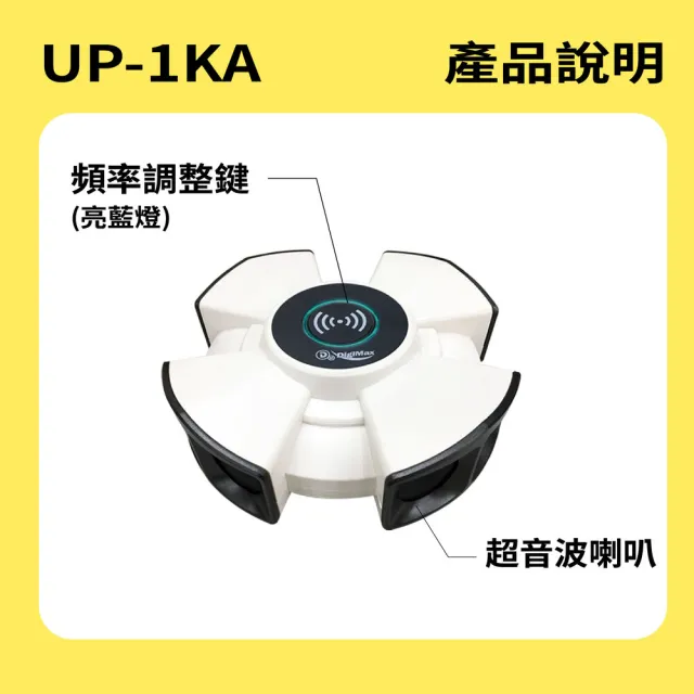 【Digimax】終極殺陣 八喇叭智慧藍芽超音波驅鼠器 UP-1KA 適用500坪 強力超音波 手機APP定時