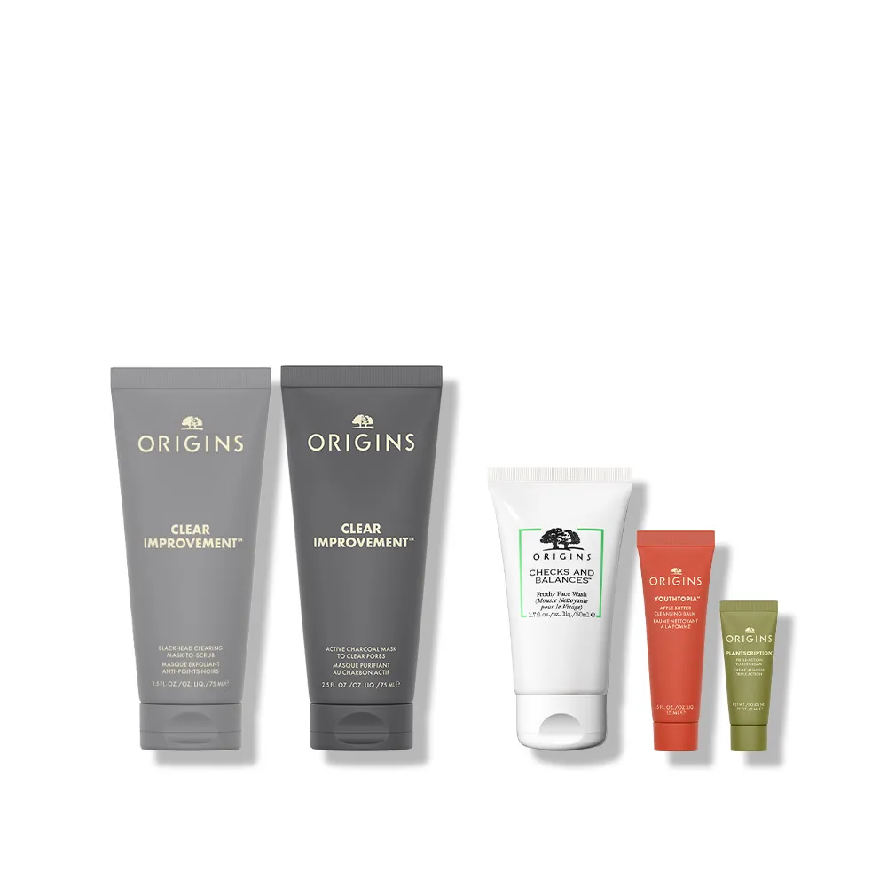 【ORIGINS 品木宣言】泥娃娃超淨化面膜組(泥娃娃面膜75ml+0黑粉面膜75ml)