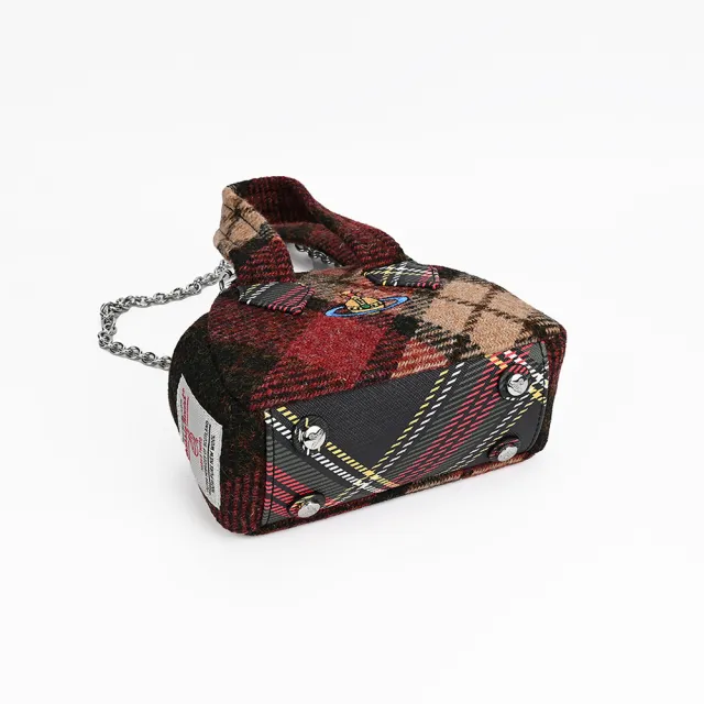 【Vivienne Westwood】土星刺繡迷你手提/斜背包(迷你/紅x多色)