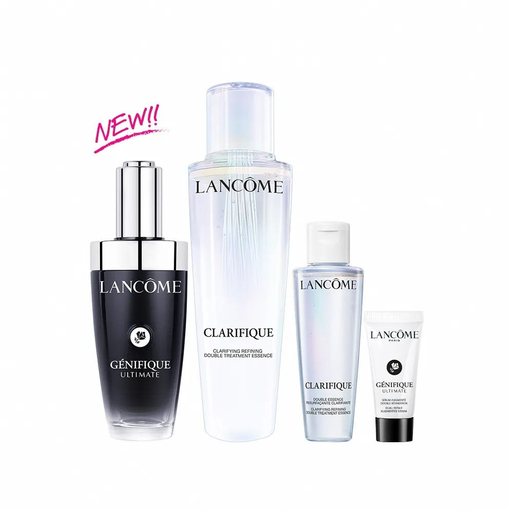 【LANCOME 蘭蔻】官方直營 極光肌因雙星組(LANCOME/小黑瓶PRO/超極限肌因/超級極光水/超極光/雙入組)
