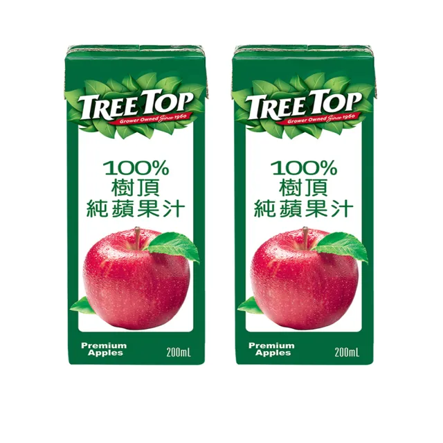 【Tree Top 樹頂】100%純蘋果汁 200ml x2箱(共48入)