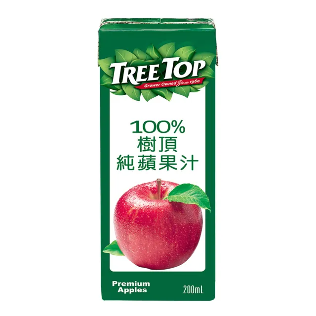 【Tree Top 樹頂】100%純蘋果汁 200ml x2箱(共48入)