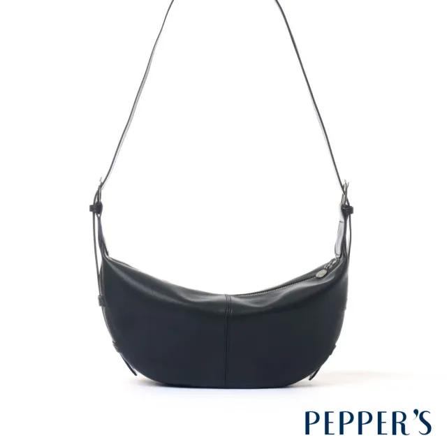 【PEPPER’S】雙11 POP 半月弧形肩背包 - 可可棕/簡約黑