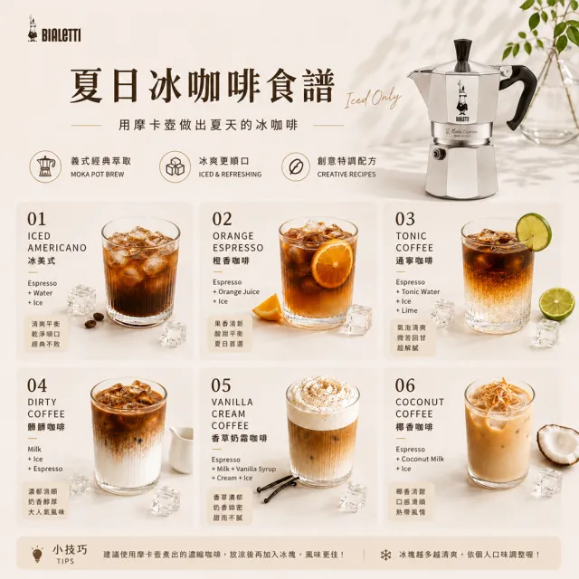【Bialetti 比亞樂堤】經典摩卡壺MOKA-4杯份(義式濃縮/百年咖啡壺/免插電咖啡機/原廠保固2年)
