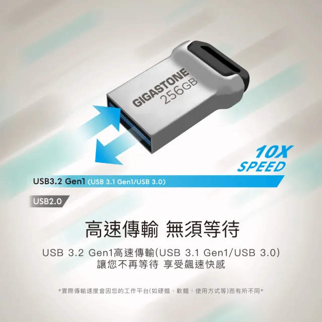 【Gigastone 立達國際】128GB USB3.2 鋅合金輕巧耐用隨身碟 UD-3400(128G USB3.2 高速隨身碟)