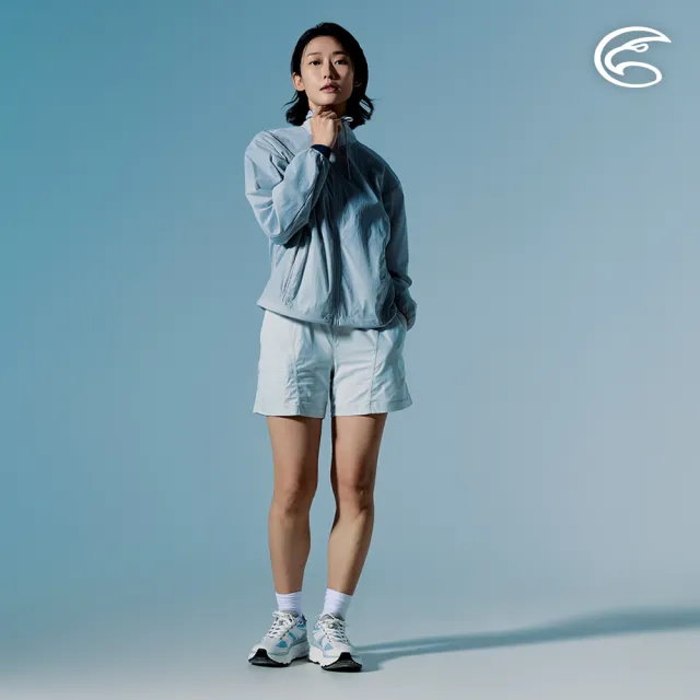 【ADISI】女極輕膚快乾抗UV呼吸短褲 AP2611005 南極灰 S-2XL｜棉感 抗紫外線 吸濕速乾 彈性 休閒褲