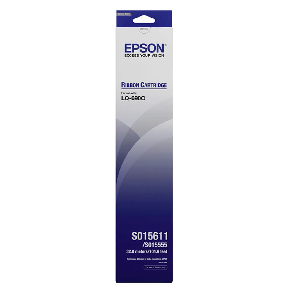 【EPSON】官方直營 原廠色帶S015611  黑(LQ-690CII)