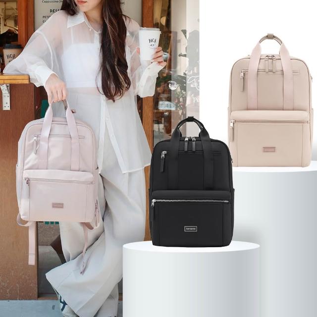 【Samsonite 新秀麗】FHLORA 時尚商務輕量多功能大容量筆電後背包/女包/雙肩包/電腦包15.6吋(多色可選)