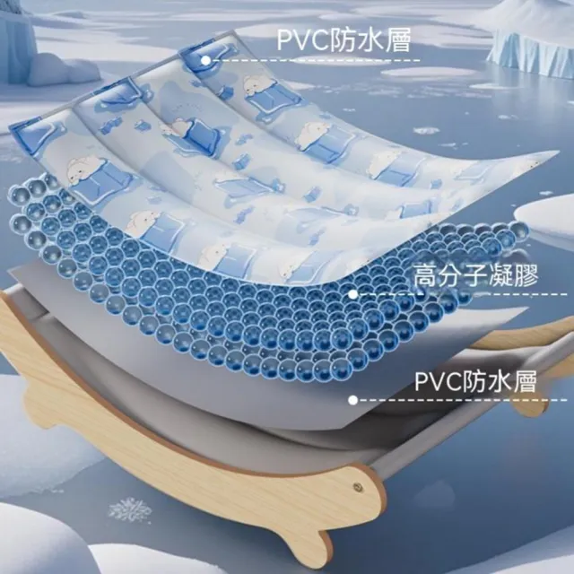 【Quality 聚家】懸空寵物冰窩 寵物冰感躺椅 凝膠降溫寵物窩 寵物涼墊 寵物床中號（懸空透氣/耐磨耐抓）