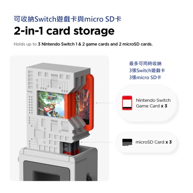 【Elago】任天堂 Switch 遊戲卡盒鑰匙圈 (Nintendo Switch遊戲卡 micro SD卡收納)