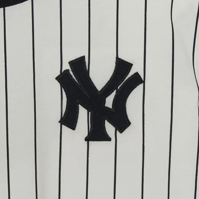 【MLB】童裝 休閒套裝 短袖T恤+牛仔短褲 紐約洋基隊 (7AS1B0263-50GRL)
