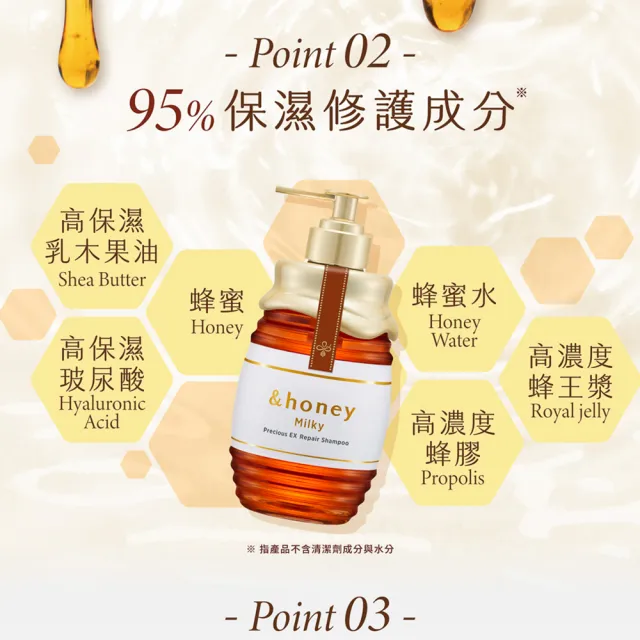 【&honey】日本原裝 蜂蜜洗髮精/潤髮乳/髮油x2入(多款任選 細軟易斷 乾燥髮質)