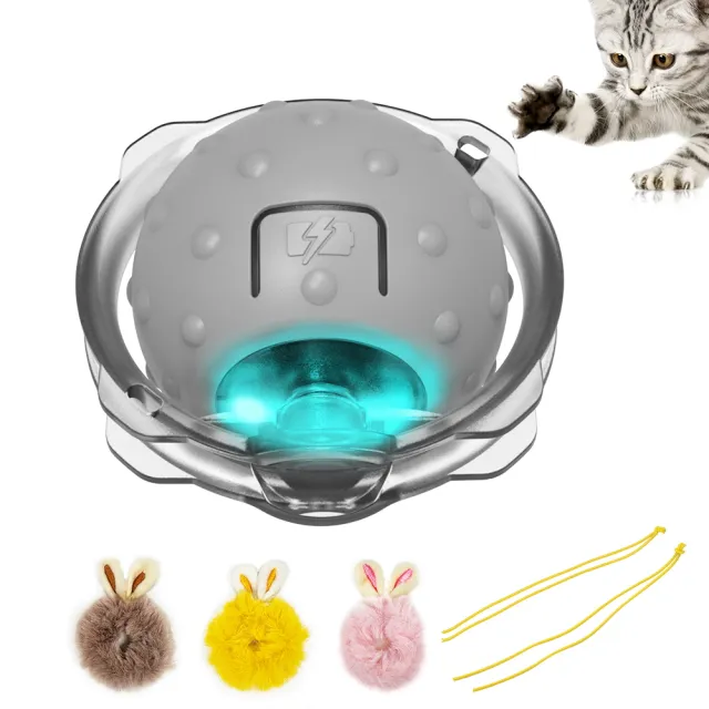 【BENTOPAL】兔耳造型智能逗貓車(互動貓玩具/逗貓玩具/智能玩具)