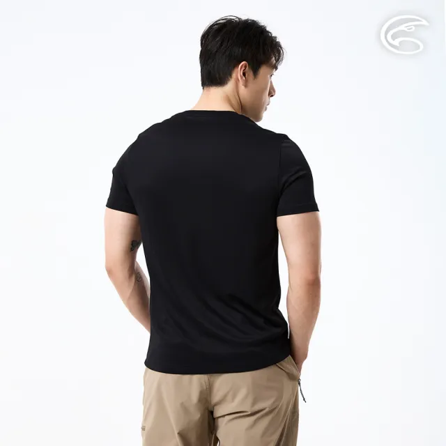 【ADISI】男UPF50+防曬抑菌短袖排汗衣 AL2611069 黑色 M-2XL｜抗UV 吸濕排汗 防臭 彈性 上衣