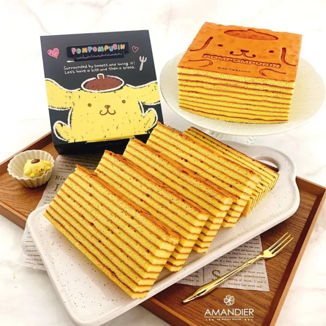【AMANDIER 雅蒙蒂】千層蛋糕1入-Hello Kitty/布丁狗造型2選1 (500g/入)