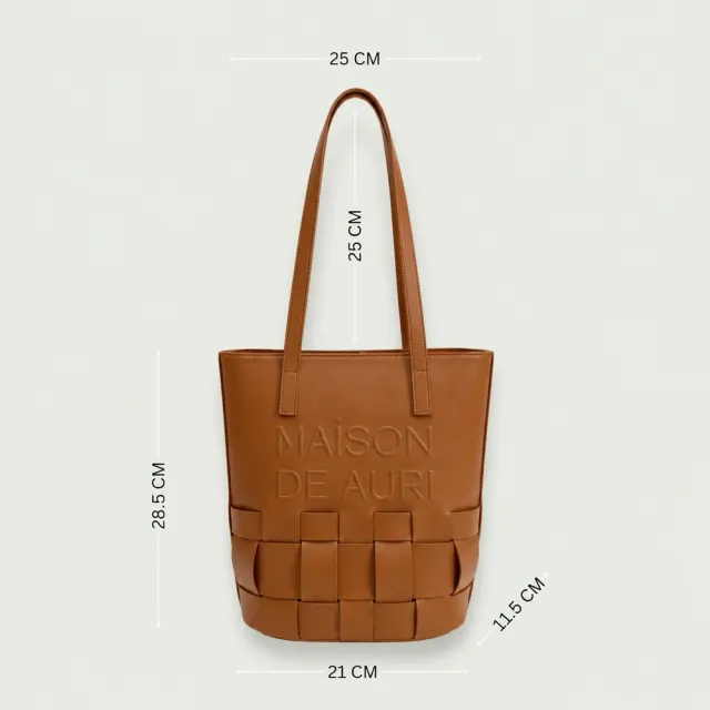 【MAISON DE AURI】雙11 COMO｜PECAN BROWN 科莫波光: 胡桃棕 COMO提包 / 純素皮革