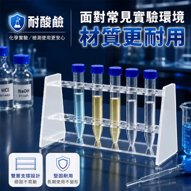 比色管架 22mm 6孔壓克力架 PP試管 化學實驗 離心管架 實驗用品 618-CH22(試管架 管架 玻璃試管)