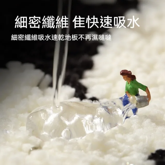 【Quality 聚家】浴室地墊 衛生巾地墊 家用地毯 防滑腳墊 吸水地墊 加厚植絨 細密纖維 50*80CM