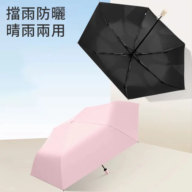 Coloxy 記憶完美瞬收防曬傘 傘面不皺 UPF50+黑膠遮陽超輕量自動傘 快速捲收迷你傘 摺疊晴雨傘