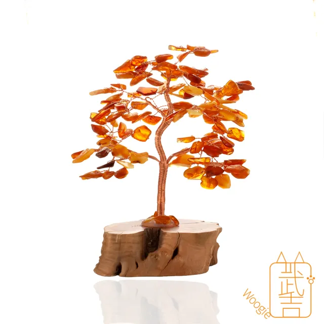 【Woogie武吉珠寶】琥珀蜜蠟招財琥珀樹(14cm)