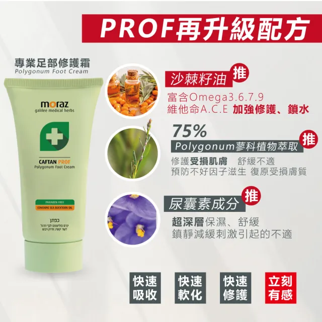 【Moraz 茉娜姿】足部修護霜50ml(專業版PROF)