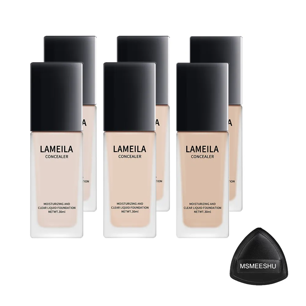 LAMEILA持妝粉底液 30ml 2入+  黑鳳梨粉撲*1
