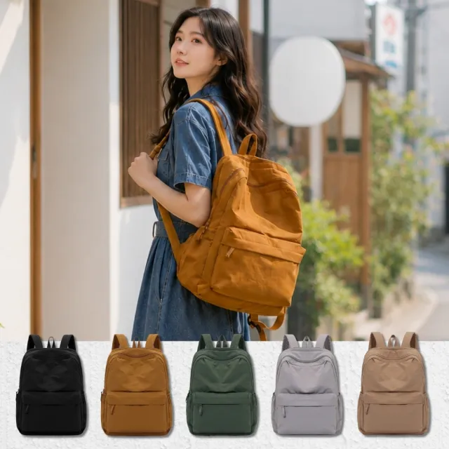 【Urban & Chic】雙11 大容量尼龍後背包｜防潑水筆電通勤包｜日常外出兩用 (多款任選)