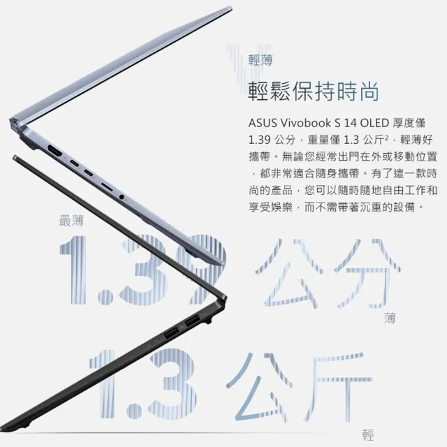 【ASUS 華碩】14吋Ultra 5輕薄AI筆電(VivoBook S S5406SA/Ultra 5-226V/16G/512GB SSD/W11/OLED/EVO)