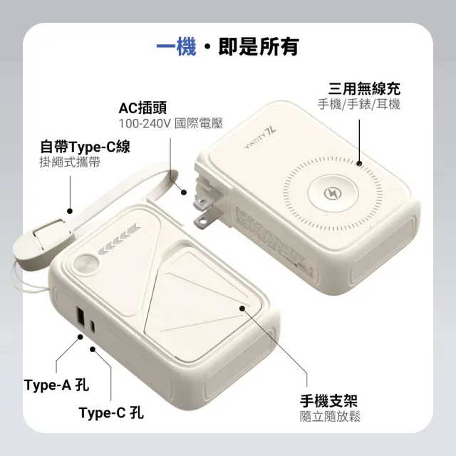 【AZOMA】X3 10000mAh 台灣製造 防爆行動電源 固態電池 CCC認證 多功能磁吸快充 100V-240V(wh標示 可出國)