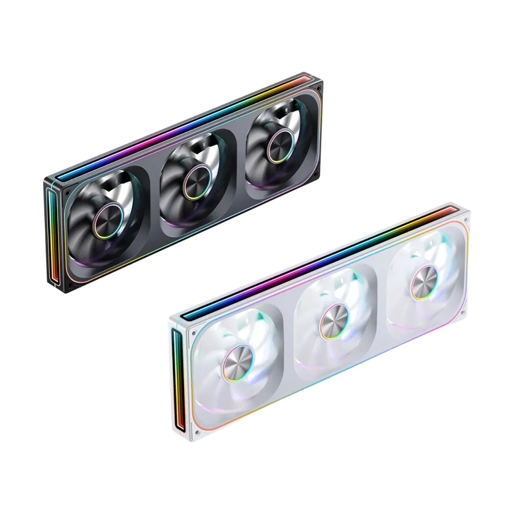 【JONSBO 喬思伯】ZA360 ARGB Gen1 一體式全幅無限鏡風扇 黑/白(3年換新/模組化接頭/TH水冷風扇)