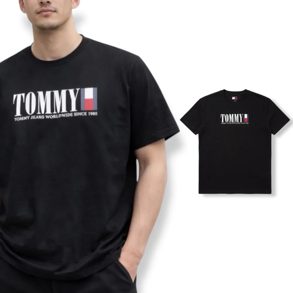 【TOMMY HILFIGER】男生 短TEE 經典字母 國旗LOGO 純棉 短袖T恤