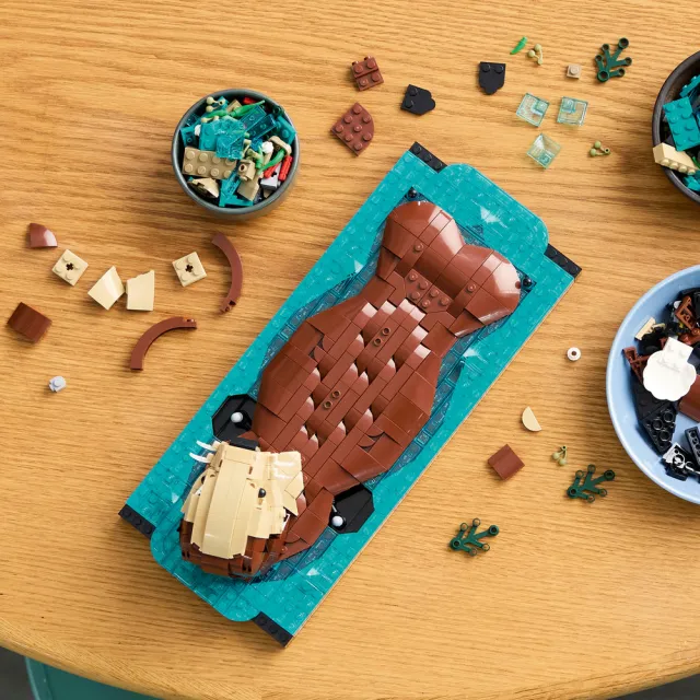 【LEGO 樂高】Ideas 21366 漂浮海獺(動物玩具 居家擺設 玩具 積木 禮物)