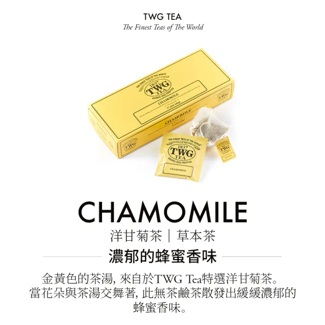 【TWG Tea】手工純棉茶包 洋甘菊茶 15包/盒(Chamomile ;草本茶)