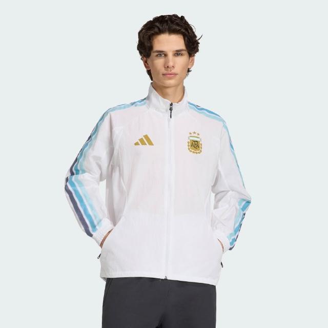 【adidas 愛迪達】世界盃 阿根廷 運動 休閒 立領 男外套 AFA H AN JK(JZ6285)