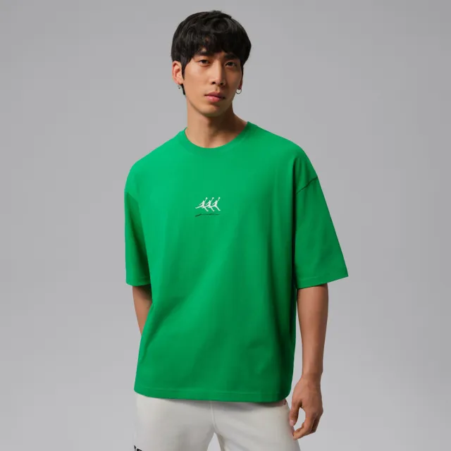 【NIKE 耐吉】短袖上衣 男 T恤 喬丹 寬鬆 AS M J FLT GFX OVSZ SS CREW 綠 IF3134-310