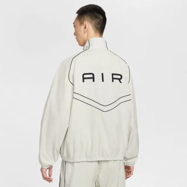 【NIKE 耐吉】外套 男 運動立領外套 寬鬆 AS M NK AIR WR TRK JKT 白灰 IF1289-072