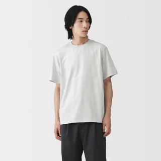 【MUJI 無印良品】男天竺圓領短袖T恤(白色/灰色/黑色/暗藍/粉米/淺綠/煙燻藍/深藍/卡其綠/煙燻棕)