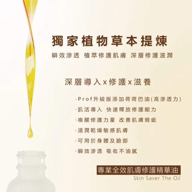 【Moraz 茉娜姿】Moraz 茉娜姿 全效肌膚修護精華油14ml(專業版PROF)