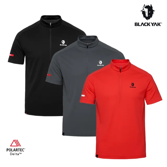 【BLACKYAK】男 POLARTEC DELTA涼感短袖半開襟(三色)戶外登山 透氣 防紫外線 吸濕快乾｜FB1MC801