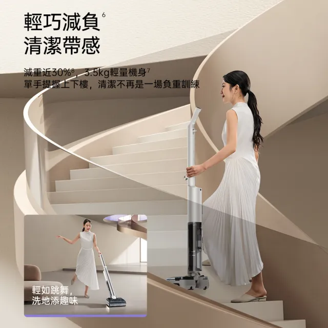 【Tineco 添可】獨家清潔組!i7 FOLD 輕量型折疊洗地機 (180度折疊收納/超輕3.5kg/9.6cm平躺/25kpa颶風)