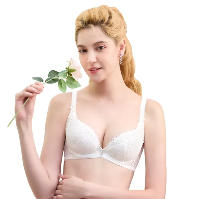 【Swear 思薇爾】撩波巴黎之春系列D-F罩涼感蕾絲集中包覆女內衣(奶油色)