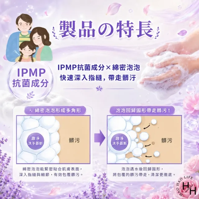 【LION 獅王】趣淨抗菌洗手慕斯花香組 (500毫升1入+2公升補充瓶1入/盒)