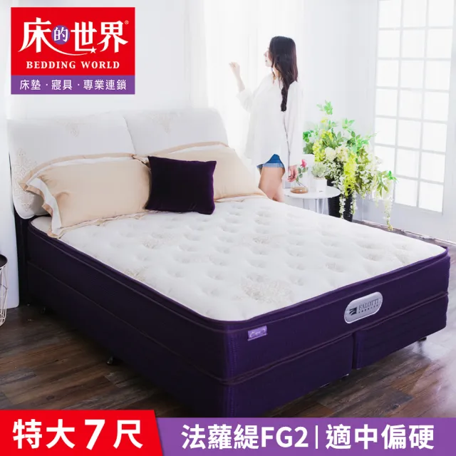 【床的世界】4D透氣立體正三線獨立筒特大床墊 FG2  6X7尺 ( 適中偏硬 升級護框  獨立筒 King Size )