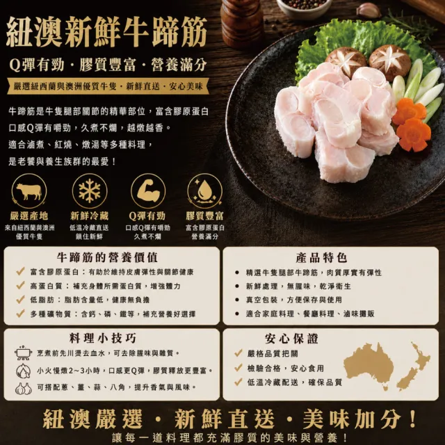 【約克街肉鋪】澳洲牛筋切段8包(500g±10%/包)