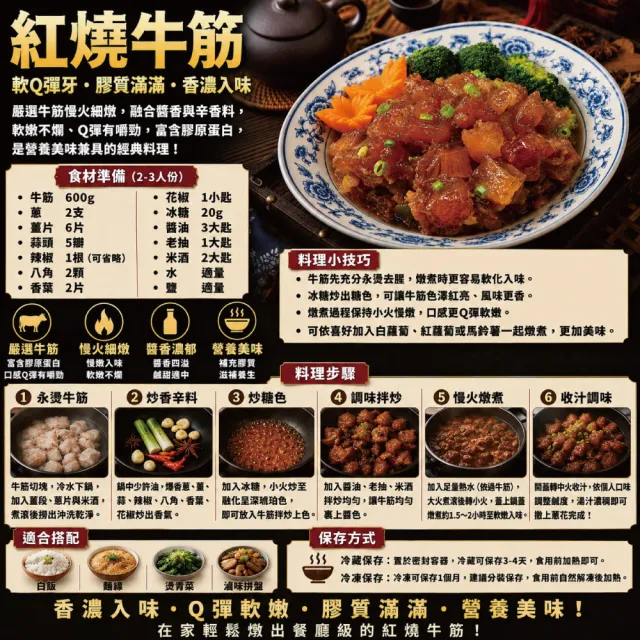 【約克街肉鋪】澳洲牛筋切段8包(500g±10%/包)