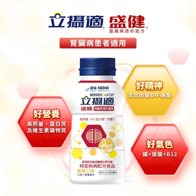【雀巢健康科學】立攝適盛健腎臟病透析適用配方香草口味(250mlx24罐/箱)